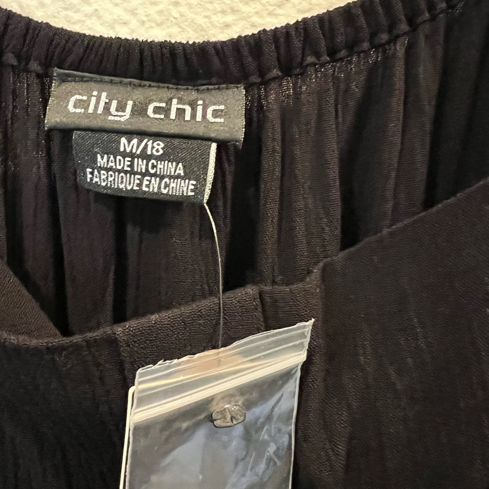 City Chic Black Puff Sleeve Midi Dress - Picture 5 of 10